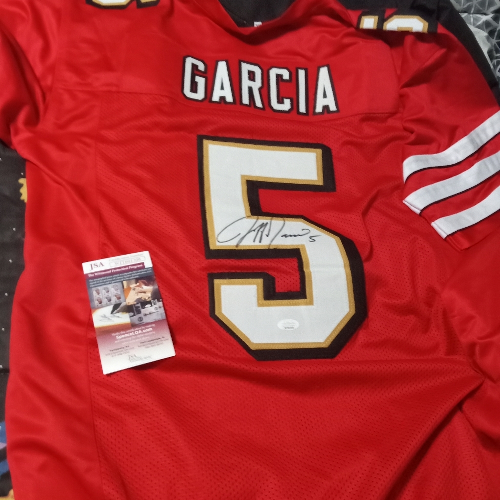 Signed Jeff Garcia jersey wcoa
